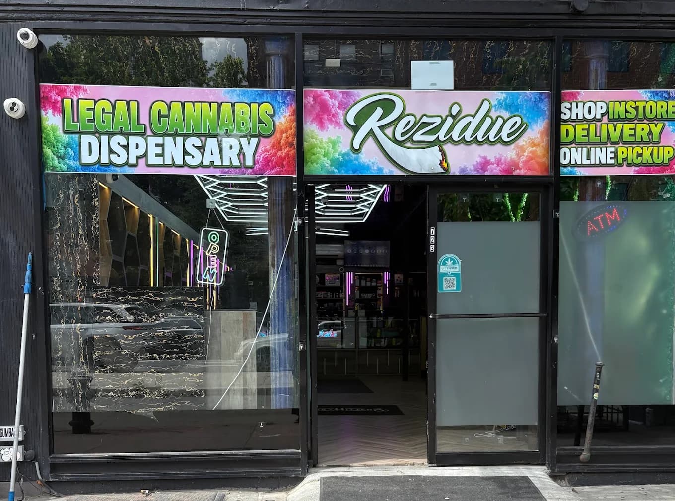 The Rezidue storefront at 723 11th Avenue in Hell's Kitchen, Manhattan